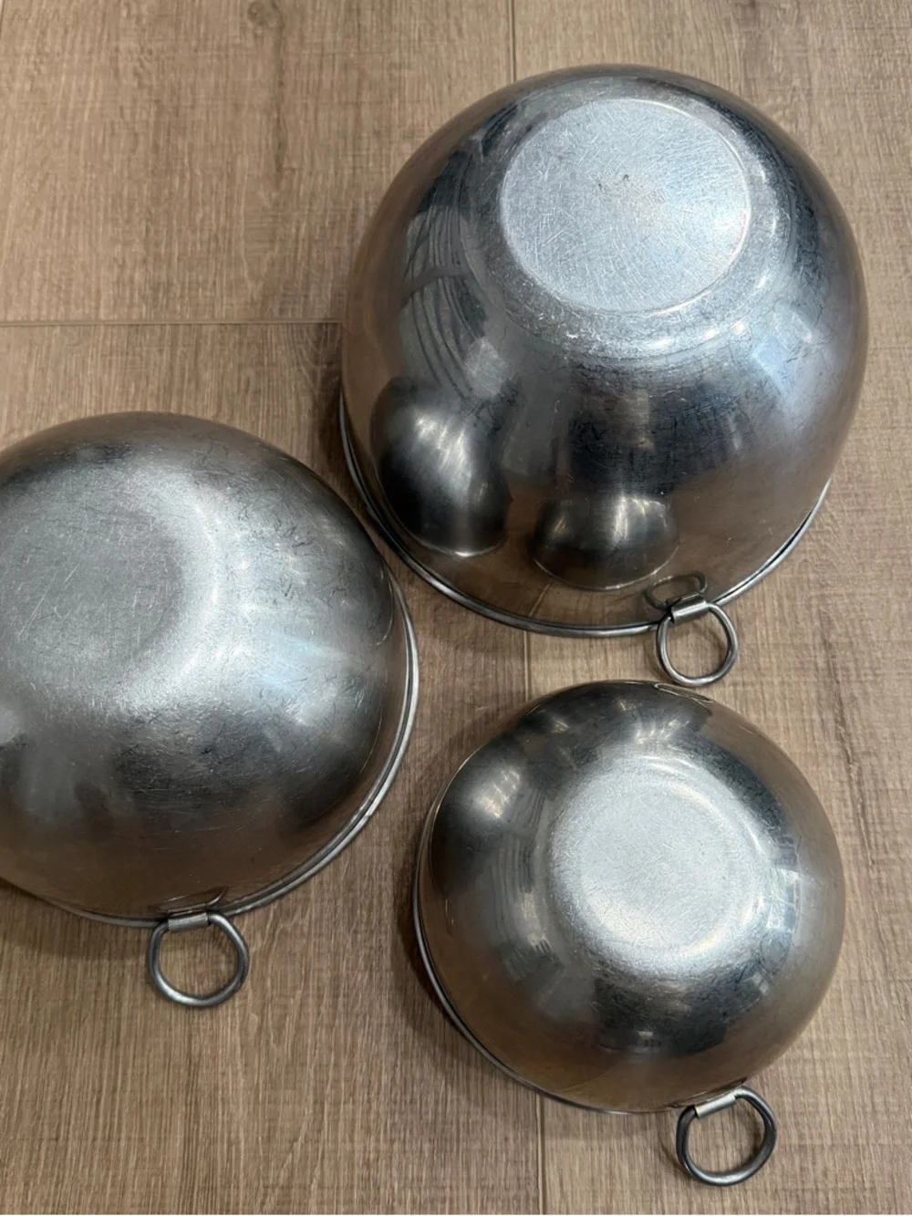 Vintage Revere Ware 1801 Stainless Steel Mixing Nesting Bowls Set of 3 Korea - Picture 7 of 12
